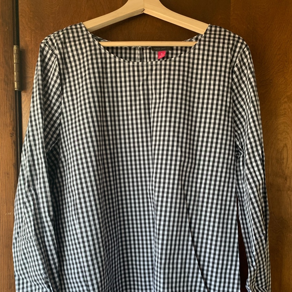 Vince Camuto Gingham poplin blouse